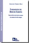 Fundamentos del Derecho europeo