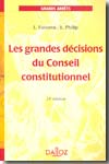 Grandes decisions du Conseil Constitutionnel. 9782247074273