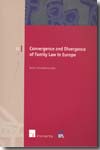 Convergence and divergence of family Law in Europe. 9789050956901
