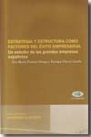Estrategia y estructura como factores del éxito empresarial. 9788479089306