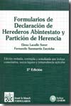 Formularios de declaración de herederos abintestato y partición de herencia. 100791077