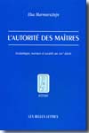 L'autorité des maîtres. 9782251380810