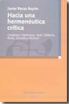 Hacia una hermenéutica crítica