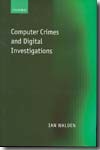 Computer crimes and digital investigations. 9780199290987