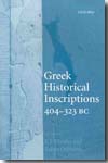Greek historical inscriptions, 404-323 BC