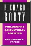 Philosophy as cultural politics. 9780521698351
