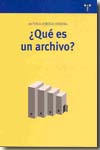 ¿Qué es un archivo?. 9788497043069