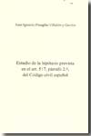 Estudio de la hipótesis prevista en el art.517. párrafo 2º del Código Civil español