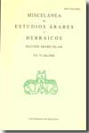 "Miscelánea de estudios árabes y hebráicos, Vol.55, año 2006". 100799085