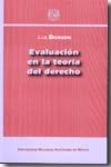 Evaluación en la teoría del Derecho. 9789703233748