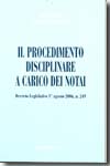 Il procedimento disciplinare a carico dei notai