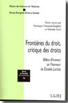 Frontières du Droit, critique des droits. 9782275031514