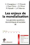 Les enjeux de la mondialisation. 9782707152459