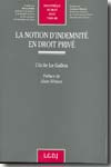 La notion d'indemnité en Droit privé