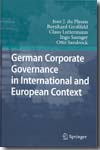 German corporate governance in international and european context. 9783540711865