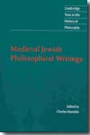Medival jewish philosophical writings