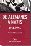 De alemanes a nazis 1914-1933. 9789871220434