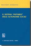 Il sistema "instabile" delle autonomie locali. 9788834875995