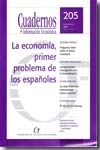 La economía, primer problema de los españoles
