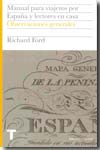 Manual para viajeros por España y lectores en casa. Vol.1. 9788475068596
