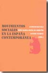 Movimientos sociales en la España contemporánea. 9788496775343