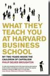 What they teach you at Harvard Business School