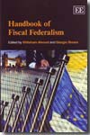 Handbook of fiscal federalism