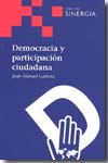 Democracia y participación ciudadana. 9788496611368
