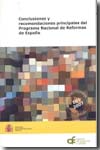 Conclusiones y recomendaciones principales del Programa Nacional de Reformas de España. 9788493585631