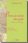 Précis de droit des gens. 9782247078745