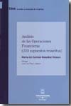 Análisis de las operaciones financieras