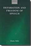 Defamation and freedom of speech. 9780199204922