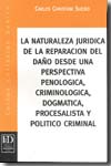 La naturaleza jurídica de la reparación del daño desde una perspectiva penológica, criminológica, dogmática, procesalista y político criminal