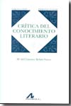 Crítica del conocimiento literario