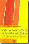 Participación en políticas sociales descentralizadas. 9789508022370
