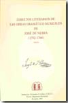 Libretos literarios de las obras dramático-musicales de José de Nebra (1702-1768). 9788478207978