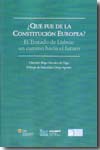¿Qué fue de la Constitución europea?. 9788408078074