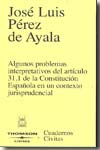 Algunos problemas interpretativos del artículo 31.1 de la Constitución Española en un contexto jurisprudencial