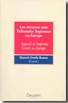 Los recursos ante Tribunales Supremos en Europa = Appeals to Supreme Courts in Europe