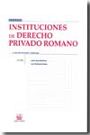 Instituciones de Derecho privado romano. 9788498766110