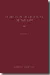Studies in the history of tax Law. Volume 3. 9781841139562