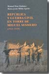 República y Guerra Civil en Torres de Miguel Sesmero