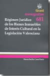 Régimen jurídico de los bienes inmuebles de interés cultural en la legislación valenciana. 9788498762990
