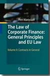 The Law of corporate finance