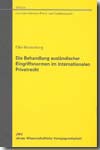 Die Behandlung ausländischer Eingriffsnormen im Internationalen Privatrecht. 9783866530485