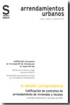 Calificación de contratos de arrendamiento de viviendas y locales. 9788495762849