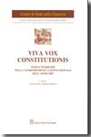 Viva Vox Constitutionis. 9788814144530