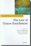 Philosophical foundationsof the Law of unjust enrichment. 9780199567751