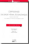 L'efficience en Droit pénal économique