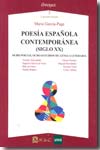 Poesía española contemporánea (siglo XX). 9788492658015
